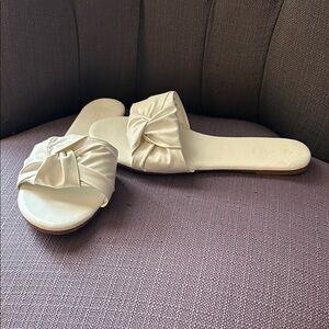 Ardene Cream Women's Knotted Slide Sandals